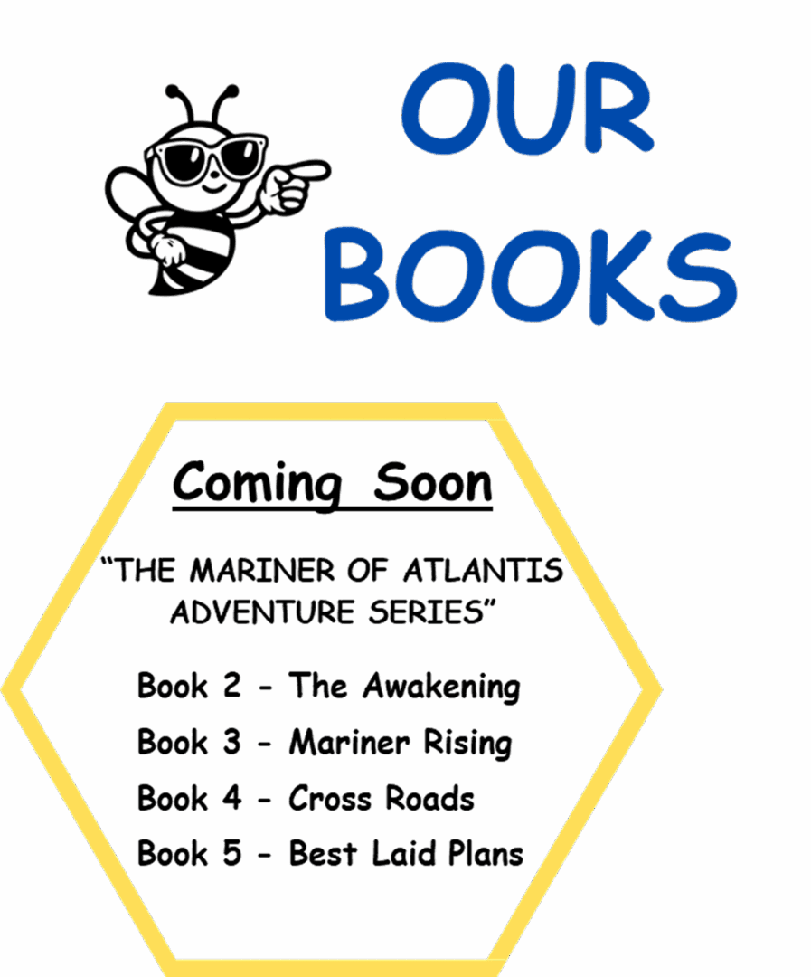 A promotional poster for a book series called 'Our Books'.