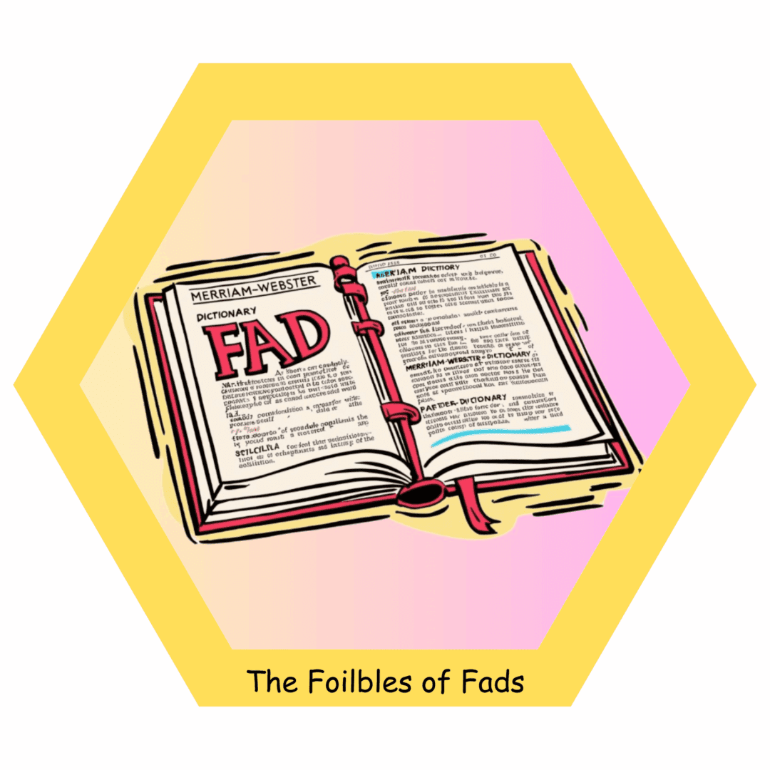 Open dictionary with "Fad" highlighted.